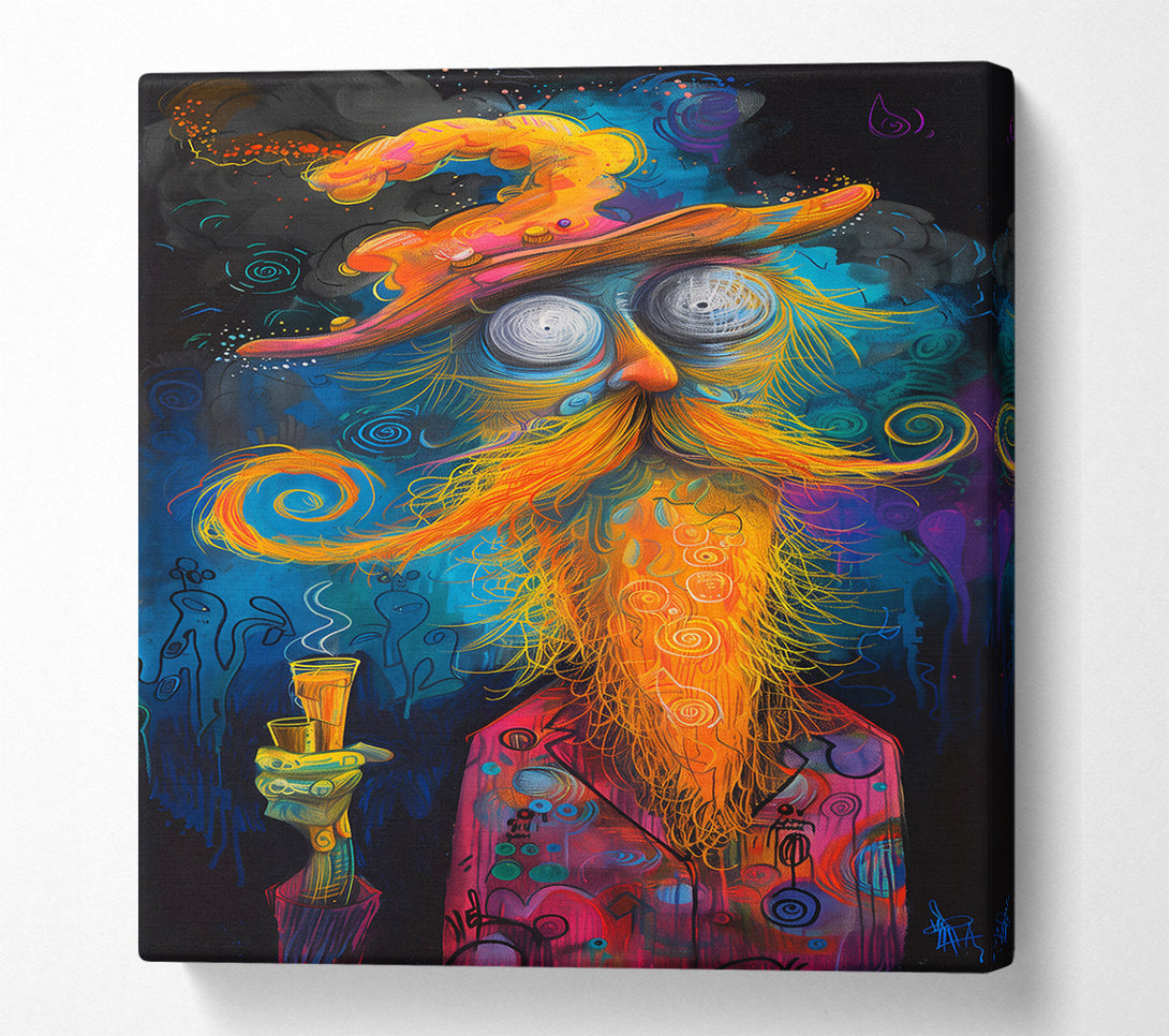  A Canvas Print of Orange Whimsy Man Canvas Wall Art