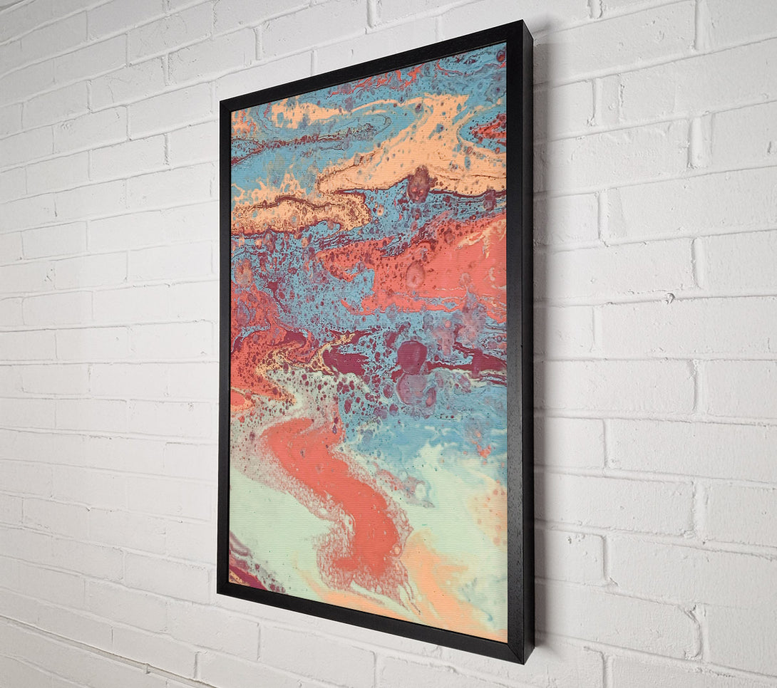  A Canvas Print of Coral Sky Swirl Canvas Print
