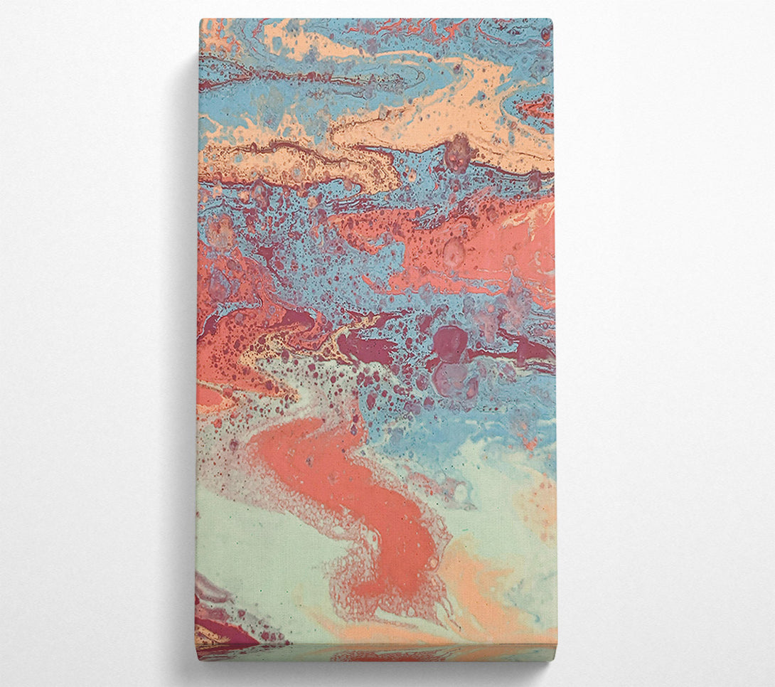  A Canvas Print of Coral Sky Swirl Canvas Print
