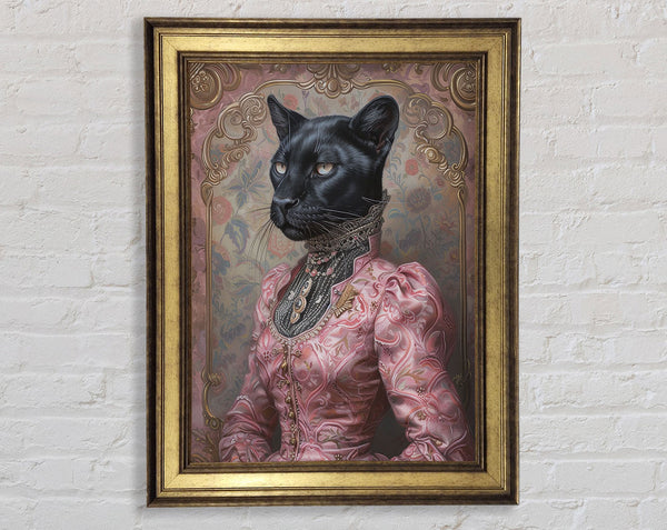 White Puma Regal Framed Print
