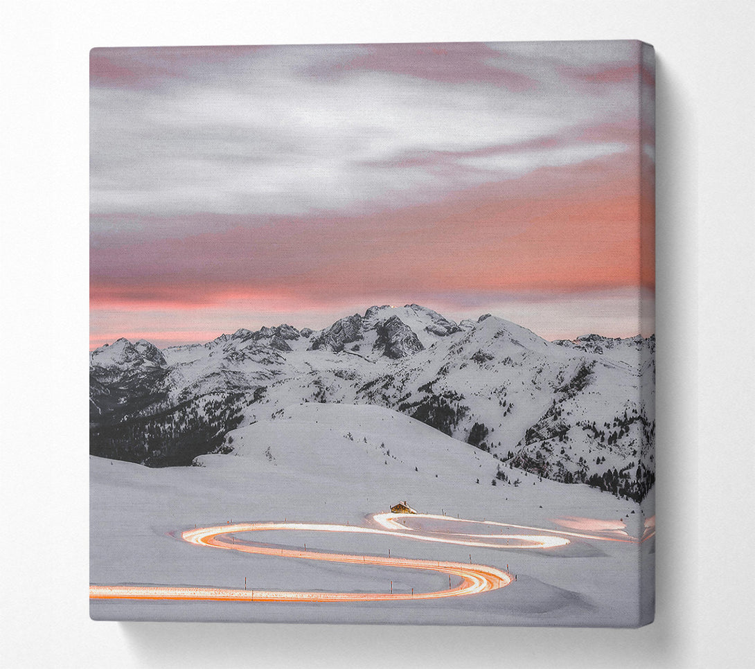 A Canvas Print of Orange Mountain Road Canvas Art