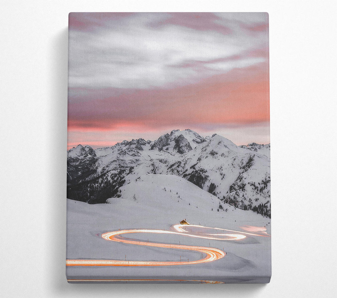  A Canvas Print of Orange Mountain Road Canvas Art