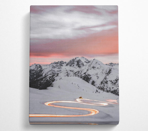  A Canvas Print of Orange Mountain Road Canvas Art