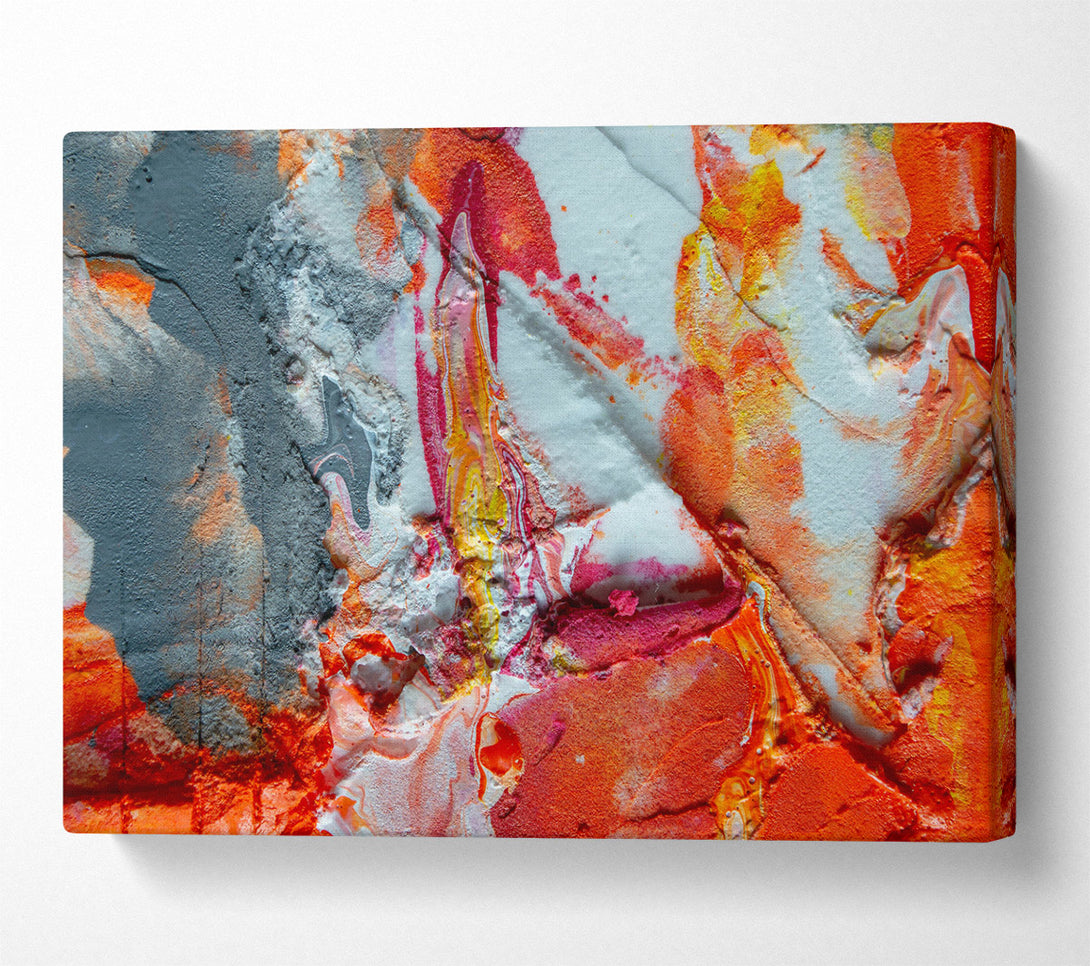  A Canvas Print of Orange Abstract Swirls Canvas Print