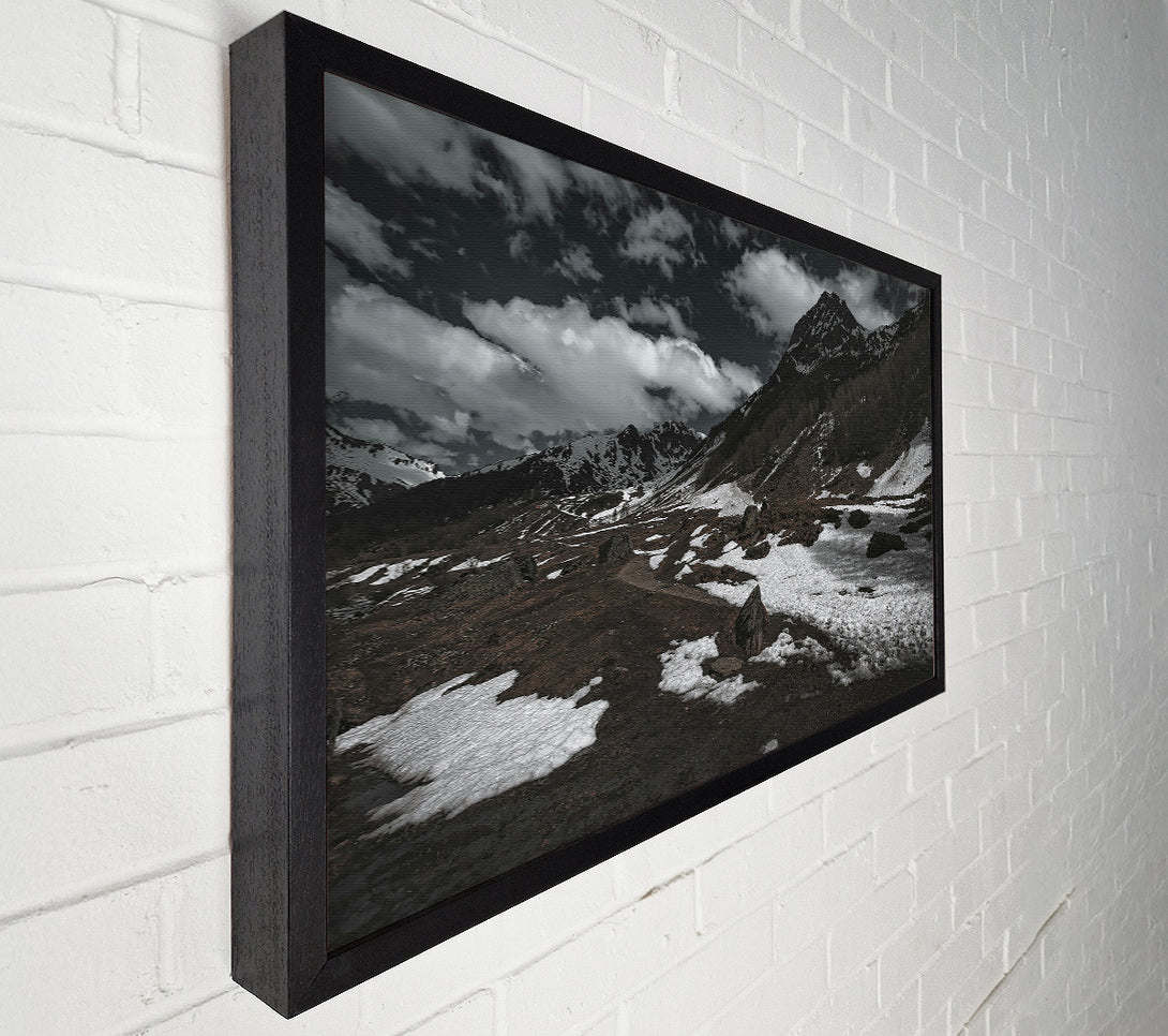  A Canvas Print of White Patches On Brown Canvas Wall Art
