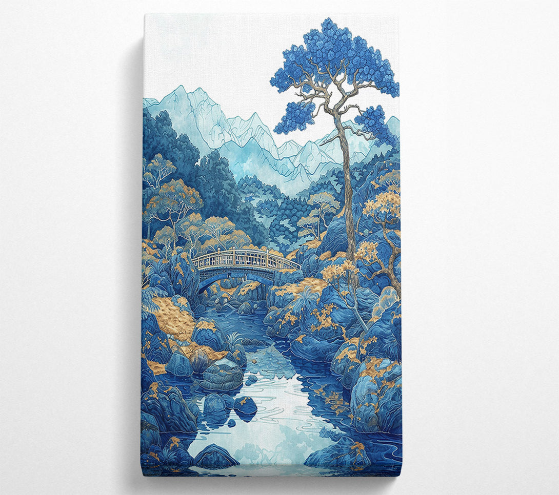  A Canvas Print of Azure Bridge Serenity Canvas Wall Art