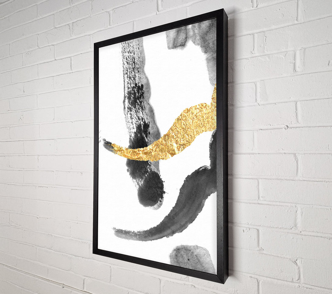  A Canvas Print of Black Shapes Canvas Wall Art