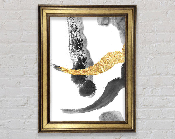 White Shapes Framed Print