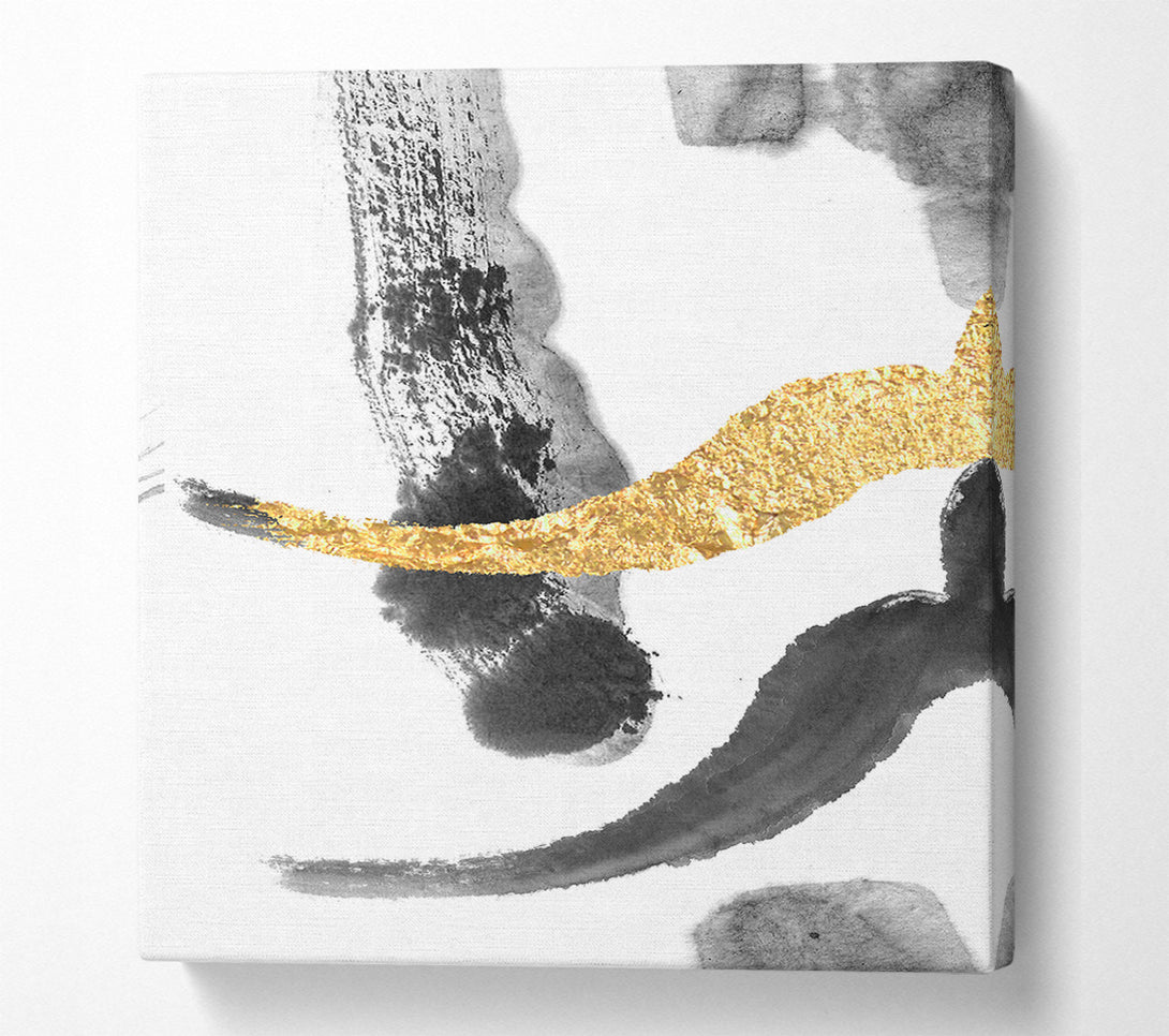  A Canvas Print of Black Shapes Canvas Wall Art