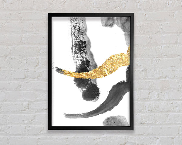 Black Shapes Framed Print