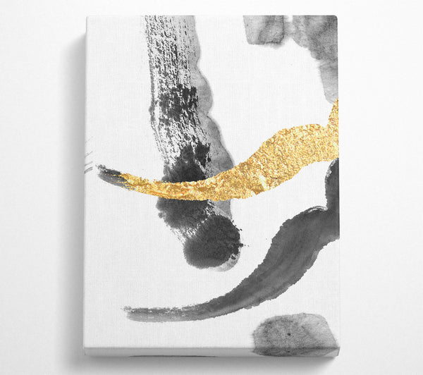  A Canvas Print of Black Shapes Canvas Wall Art
