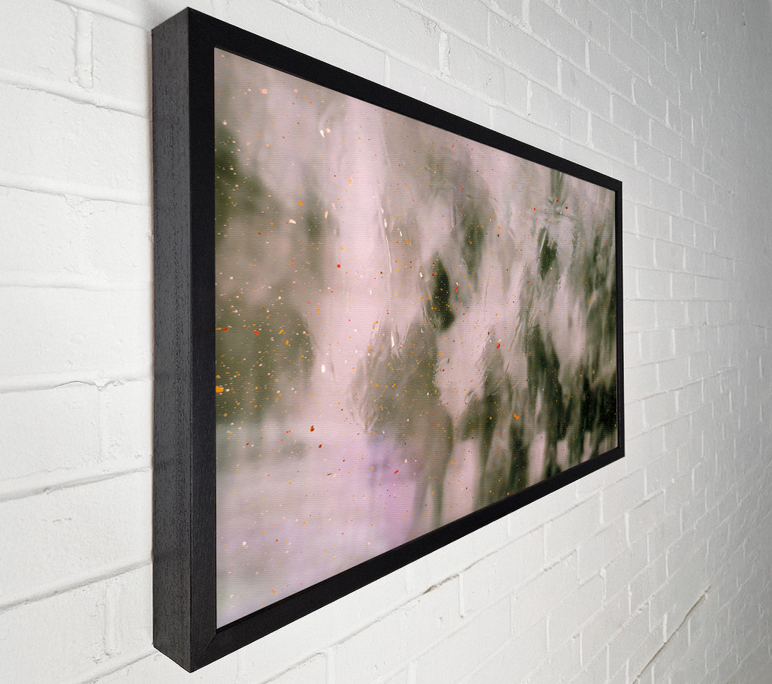  A Canvas Print of Silver And Green Specks Canvas Art