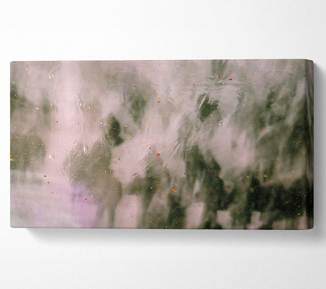  A Canvas Print of Silver And Green Specks Canvas Art