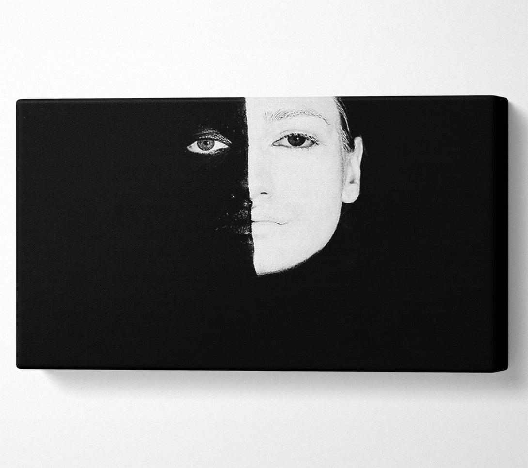  A Canvas Print of White & Black Portrait Canvas Wall Art