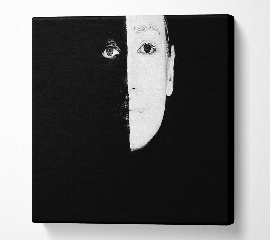  A Canvas Print of White & Black Portrait Canvas Wall Art