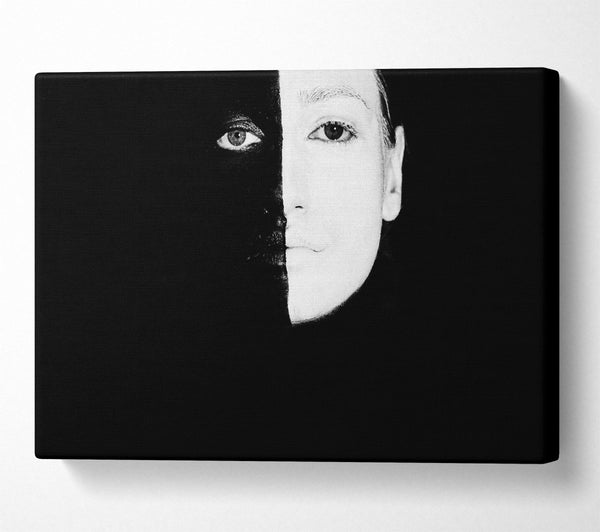  A Canvas Print of White & Black Portrait Canvas Wall Art