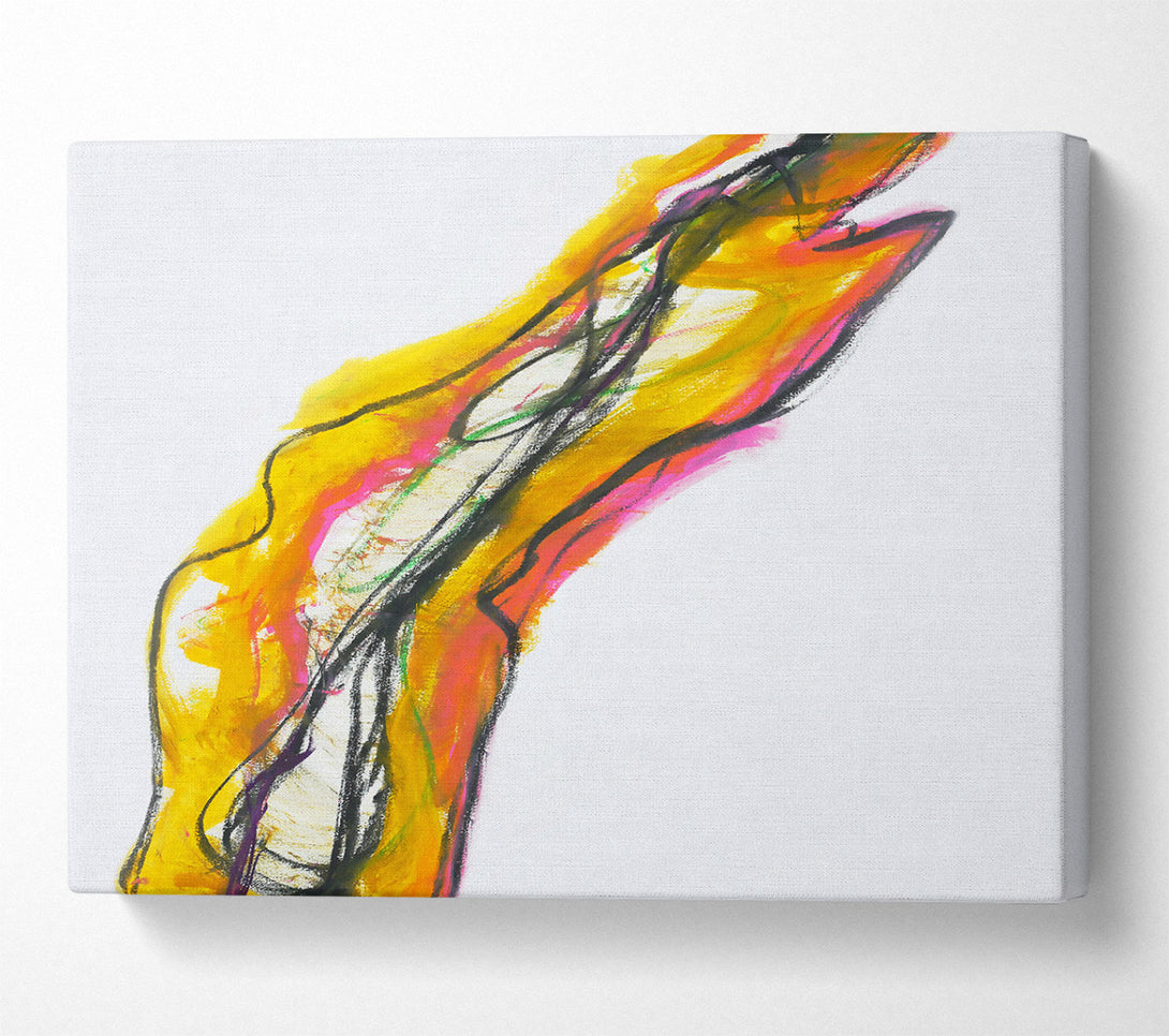  A Canvas Print of Golden Abstract Flow Canvas Print