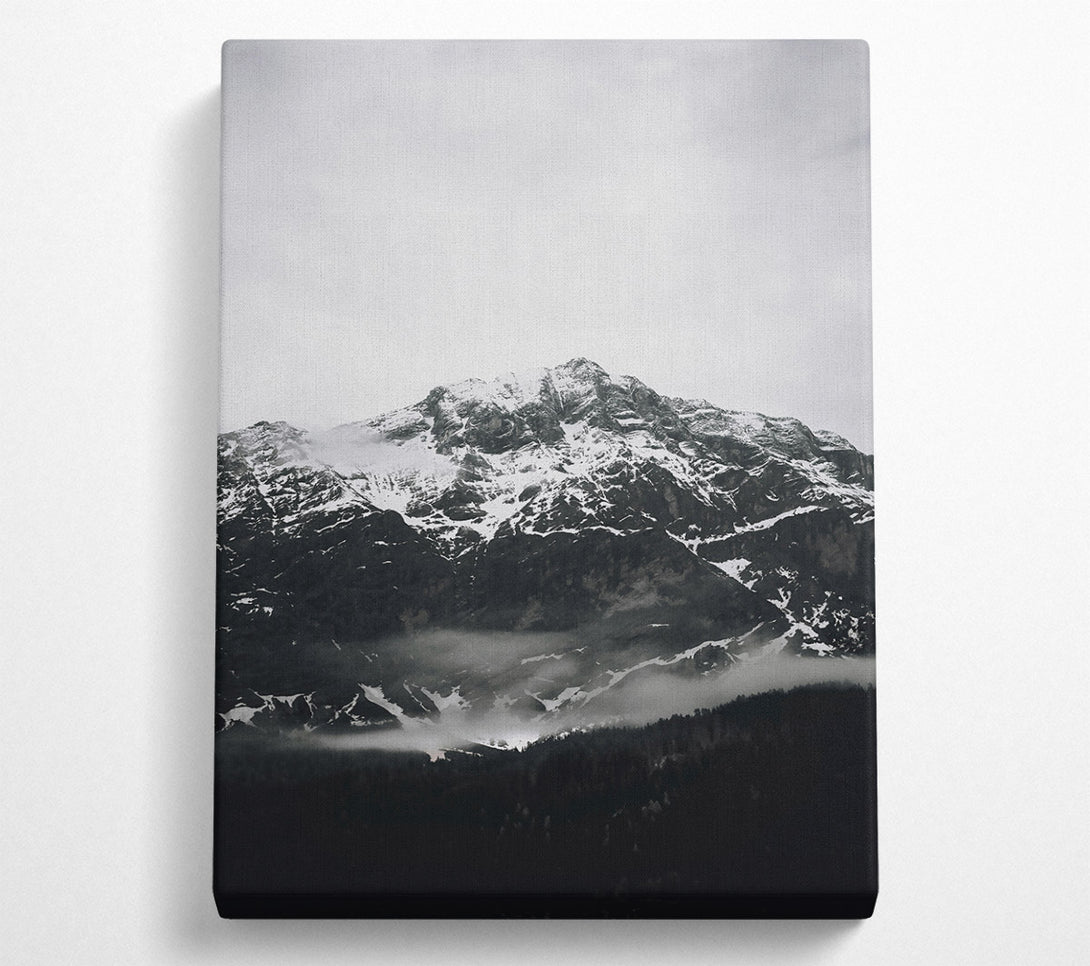  A Canvas Print of White Peaks In Fog Canvas Wall Art