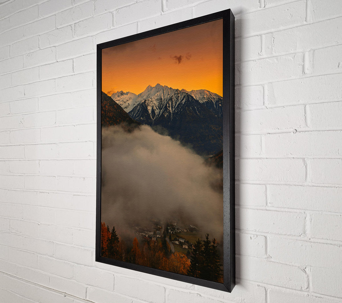  A Canvas Print of Orange Dawn Over Peaks Canvas Art