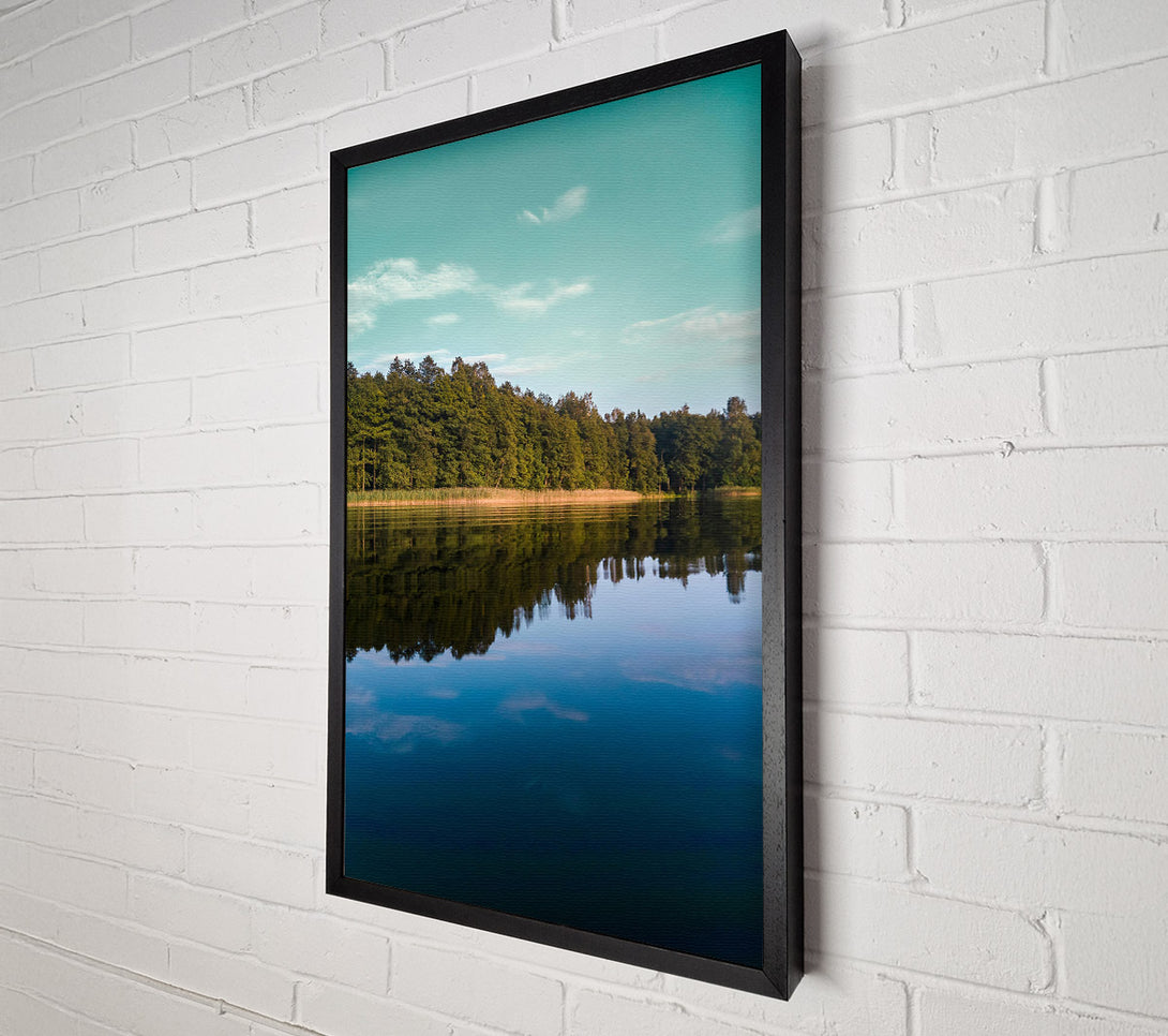  A Canvas Print of Azure Lake Reflections Canvas Art