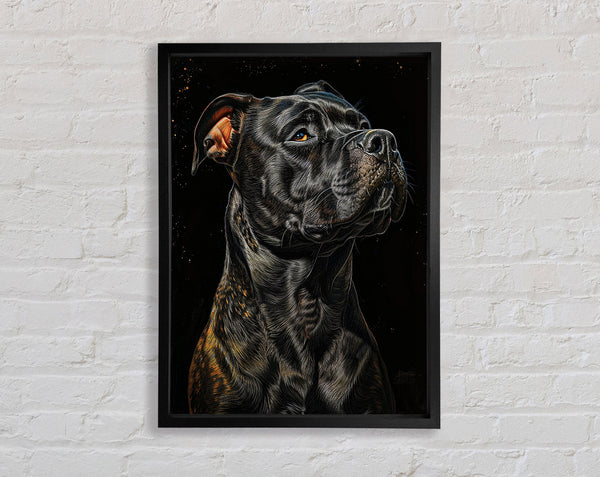 Black Staff Framed Print