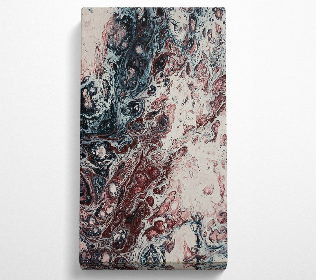  A Canvas Print of Crimson Swirling Abstraction Canvas Wall Art