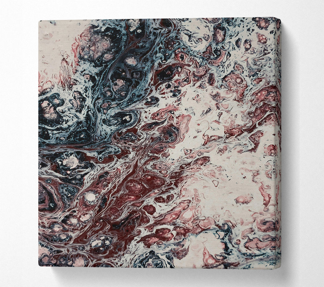  A Canvas Print of Crimson Swirling Abstraction Canvas Wall Art