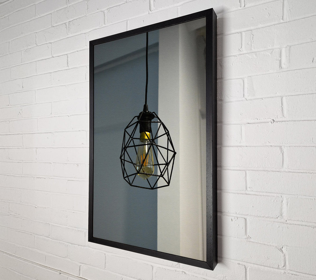  A Canvas Print of Black Cage Light Glow Canvas Art
