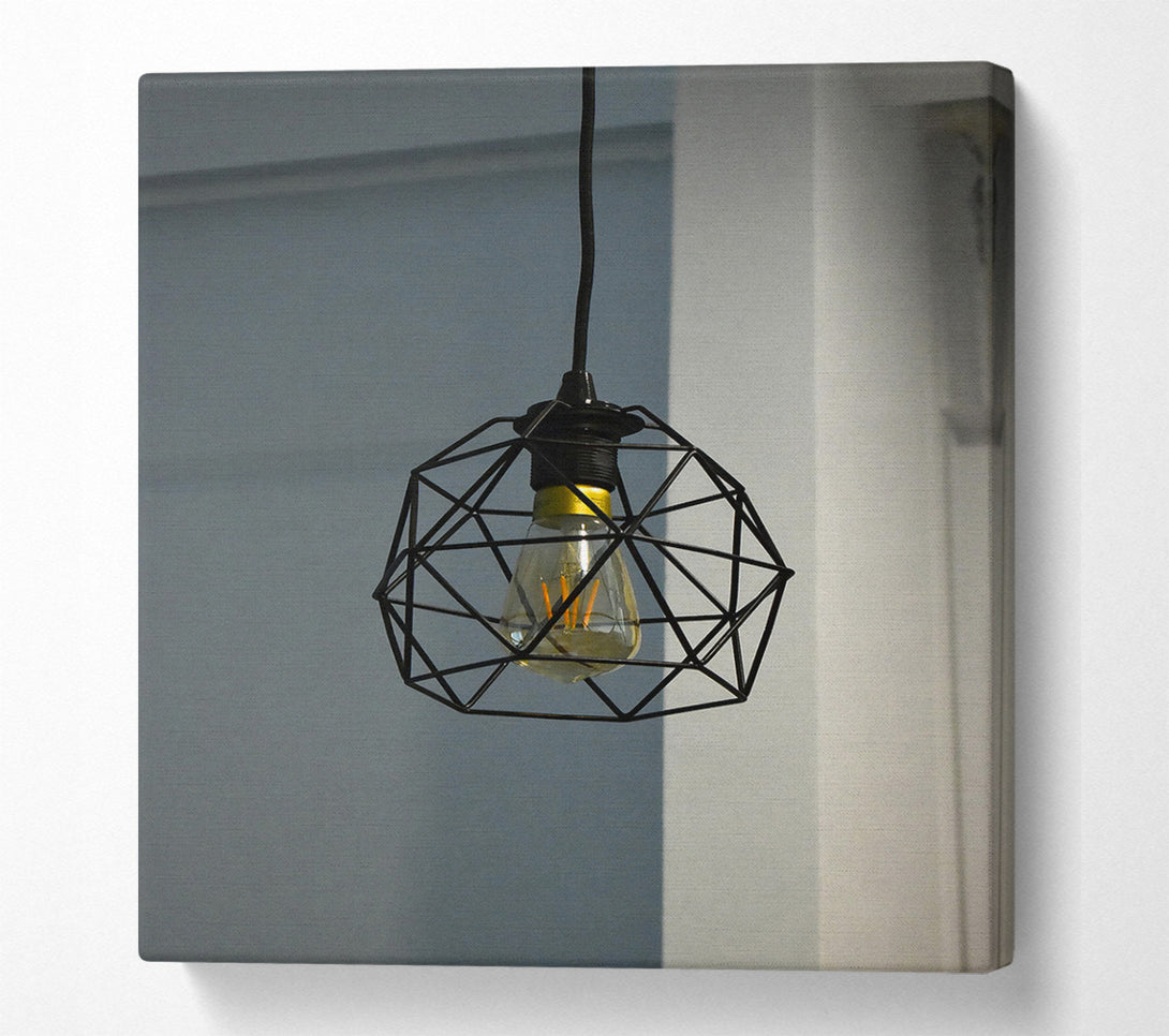  A Canvas Print of Black Cage Light Glow Canvas Art