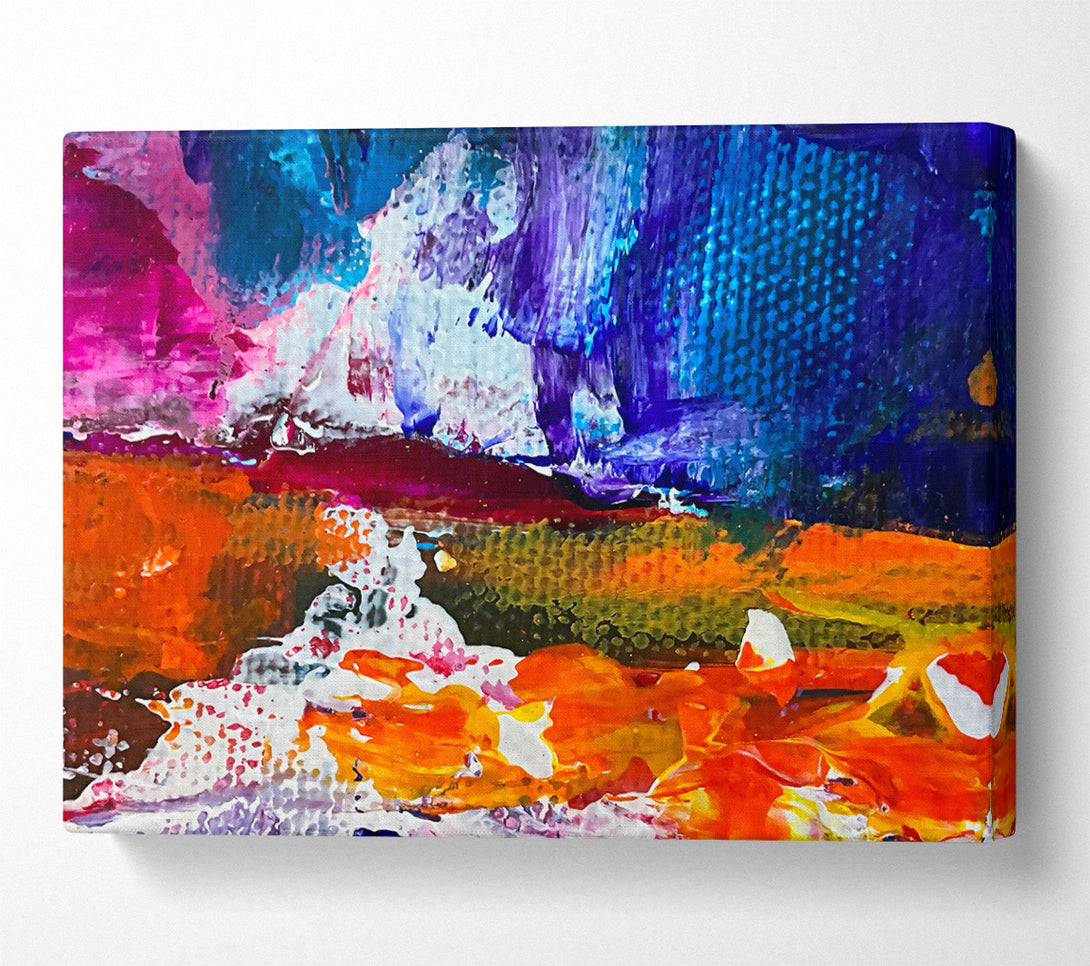  A Canvas Print of Orange Abstract Landscape Canvas Wall Art