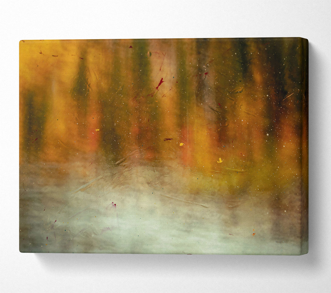  A Canvas Print of Golden Forest Reflection Canvas Wall Art