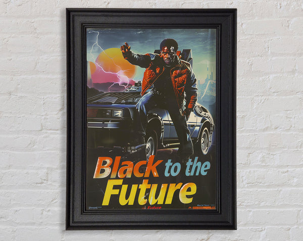 Black To The Future Framed Print