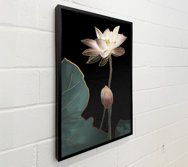 Black With Flower