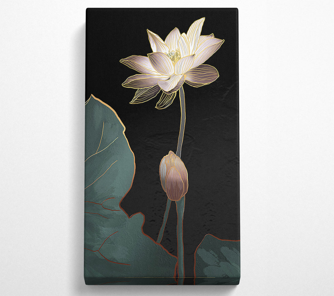  A Canvas Print of Black With Flower Canvas Art