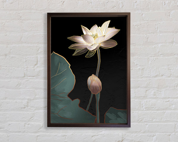 Walnut With Flower Framed Print