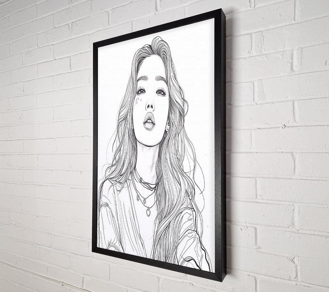  A Canvas Print of White Lines And Silver Canvas Wall Art