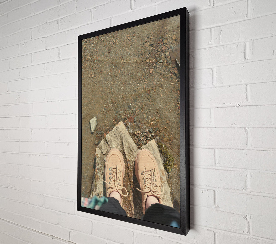  A Canvas Print of Tan Stone Steps Canvas Wall Art