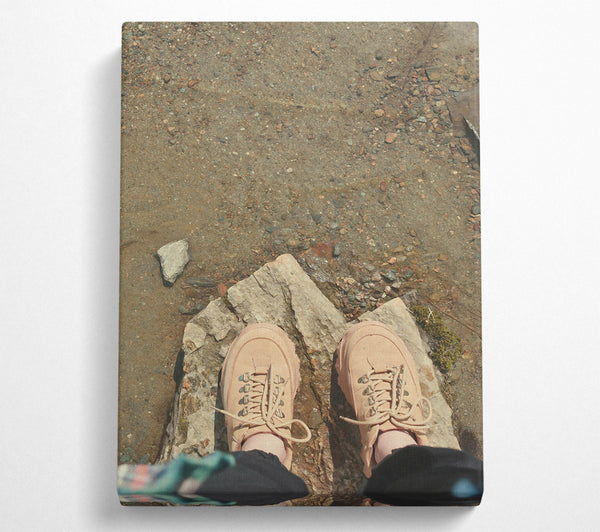  A Canvas Print of Tan Stone Steps Canvas Wall Art