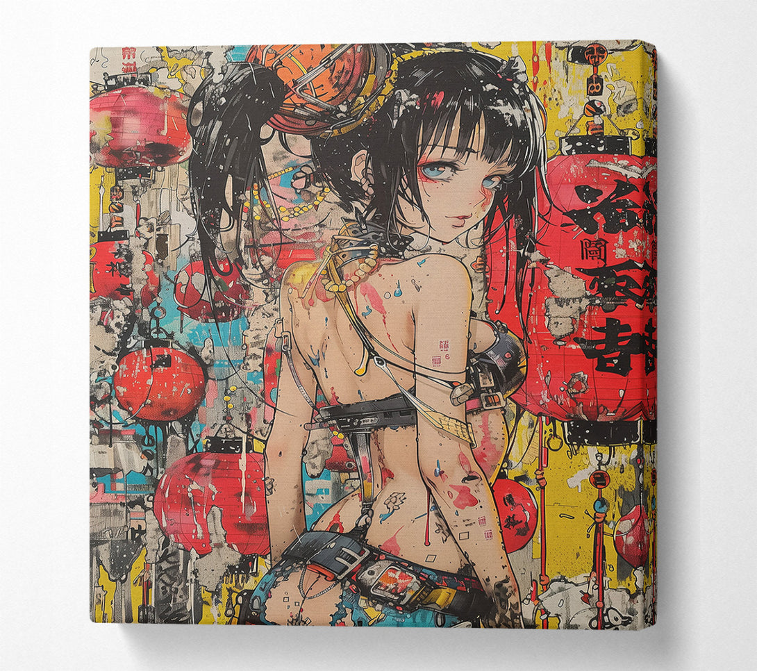  A Canvas Print of Crimson City Lights Canvas Art