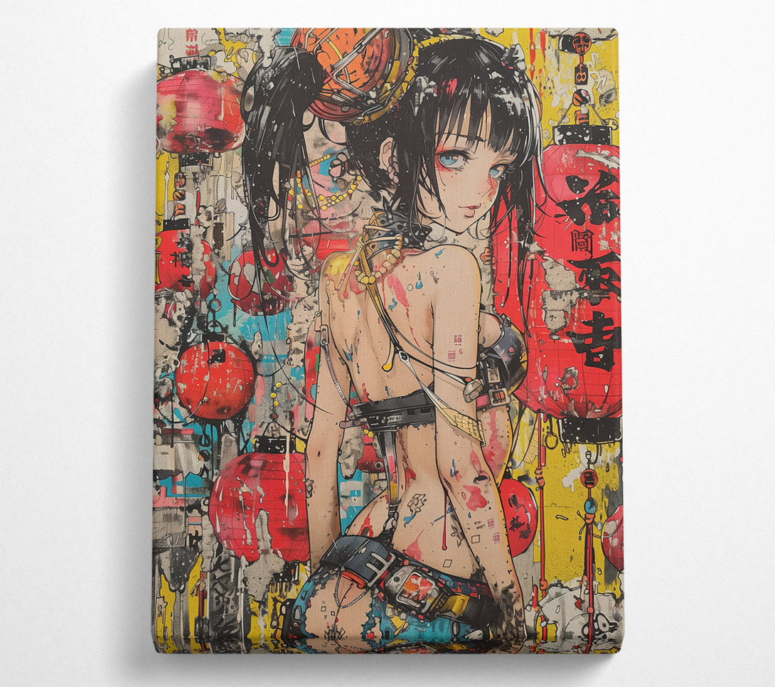  A Canvas Print of Crimson City Lights Canvas Art