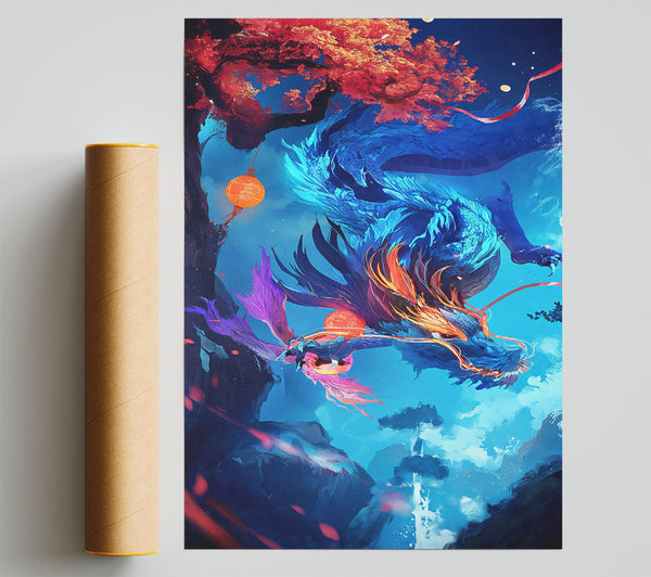 Azure Dragon'S Flight Giclee Print