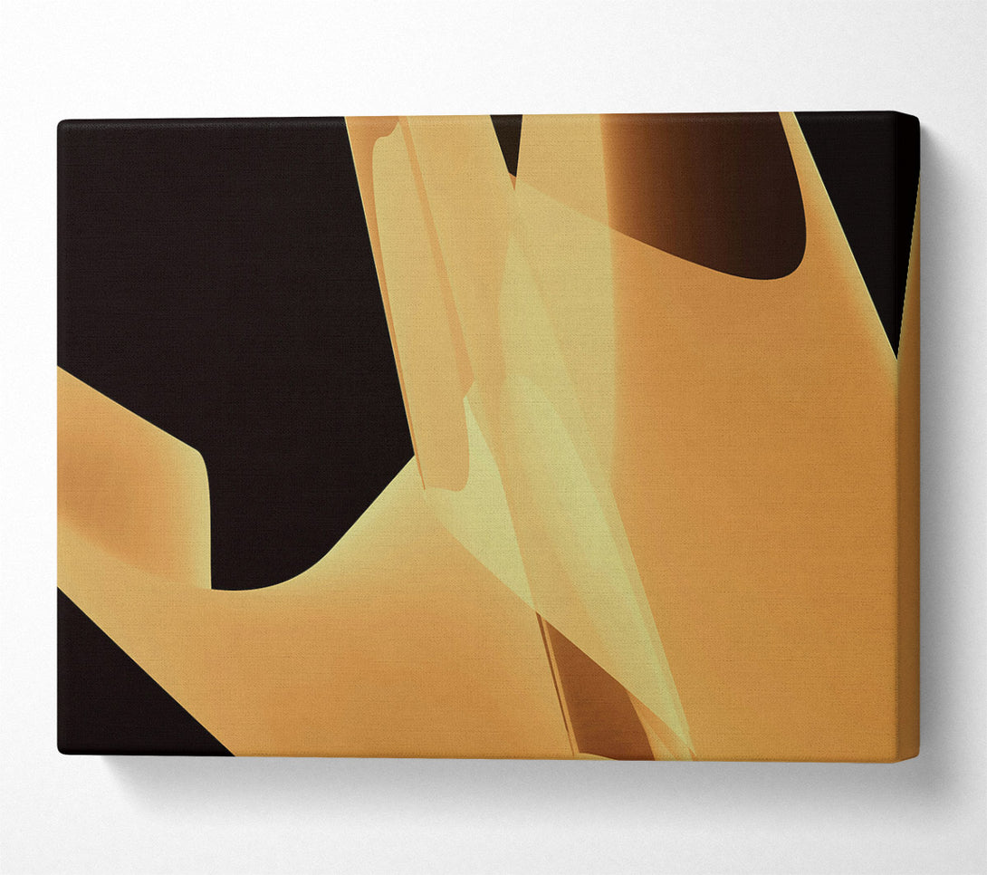  A Canvas Print of Golden Abstract Forms Canvas Wall Art