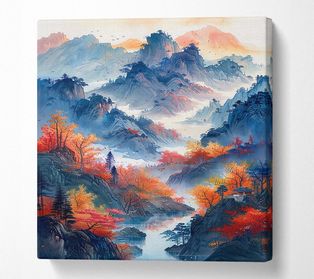  A Canvas Print of Blue Mountains Tranquility Canvas Print