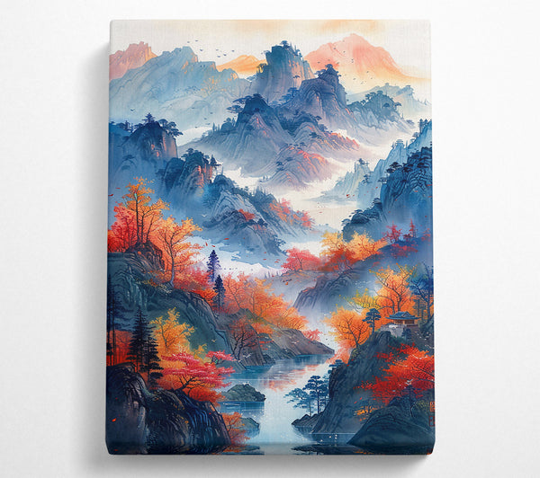  A Canvas Print of Blue Mountains Tranquility Canvas Print