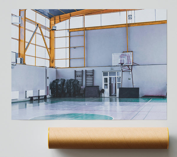 Yellow Steel Gym Poster