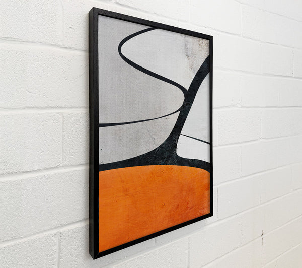 Black  Orange And White Swirl Pattern