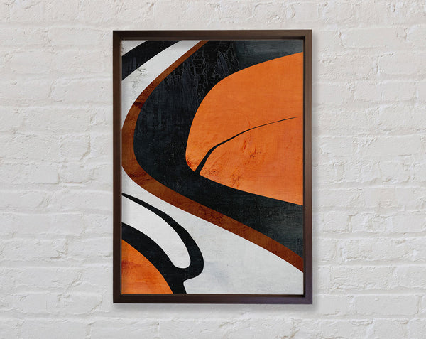 Walnut  Orange And Walnut Swirls Framed Print