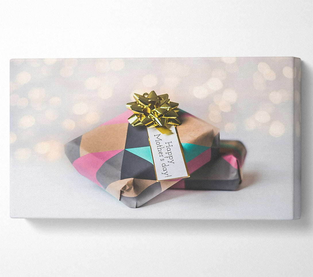  A Canvas Print of Pink Gift With Lights Canvas Print