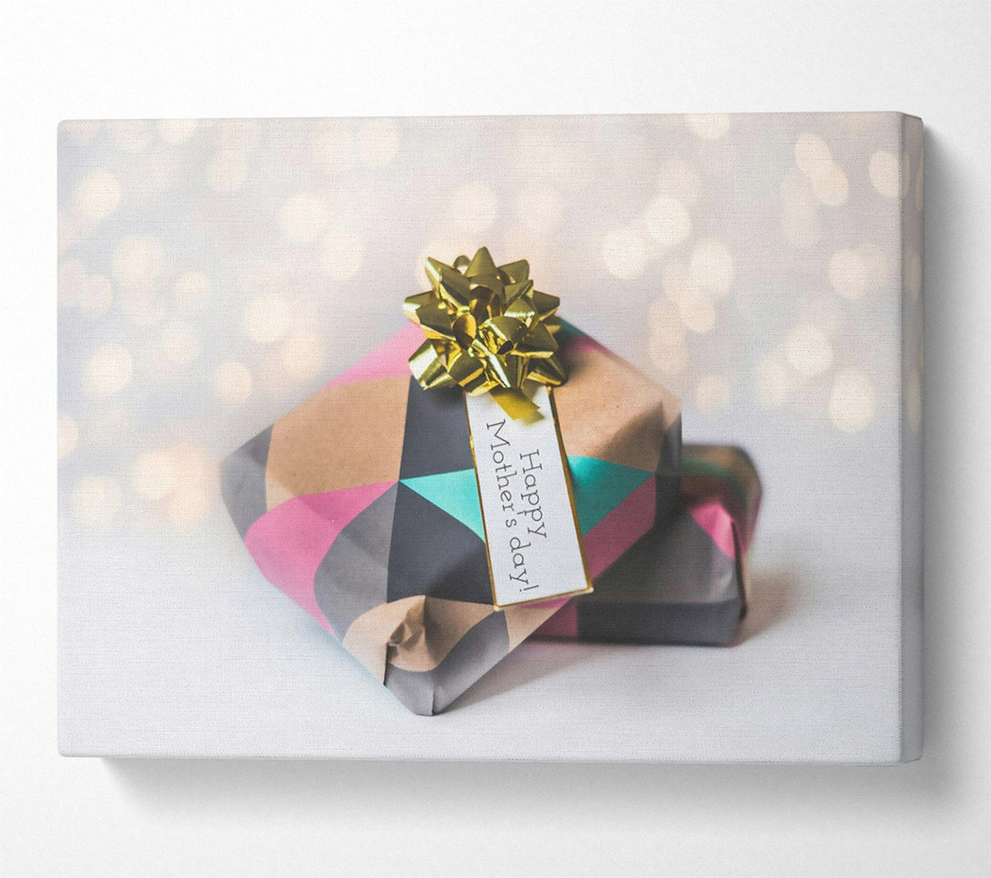  A Canvas Print of Pink Gift With Lights Canvas Print