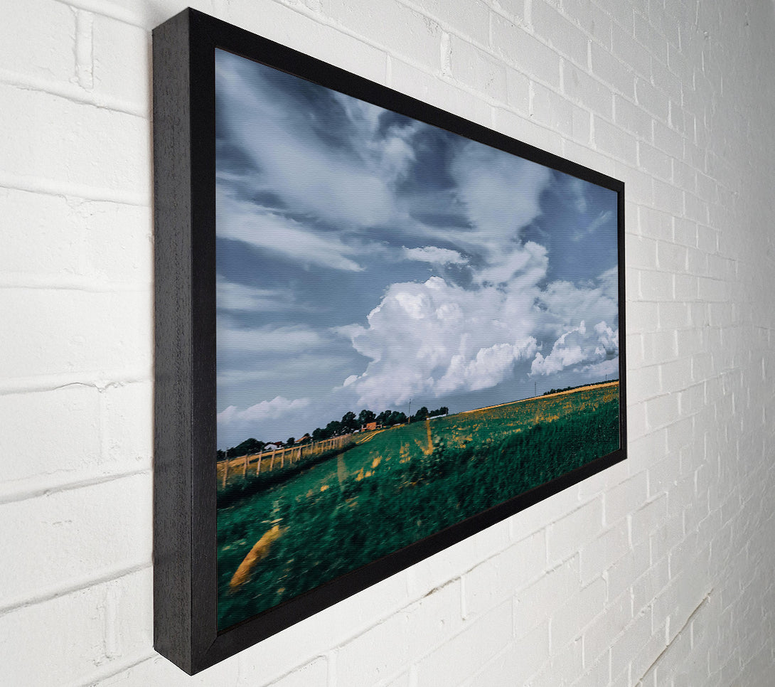  A Canvas Print of Blue Sky Cumulus Fields Canvas Wall Art
